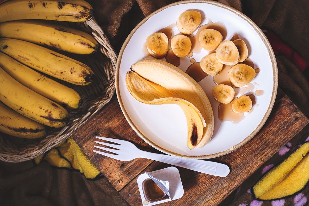 Banaan zit bomvol goede vezels.
